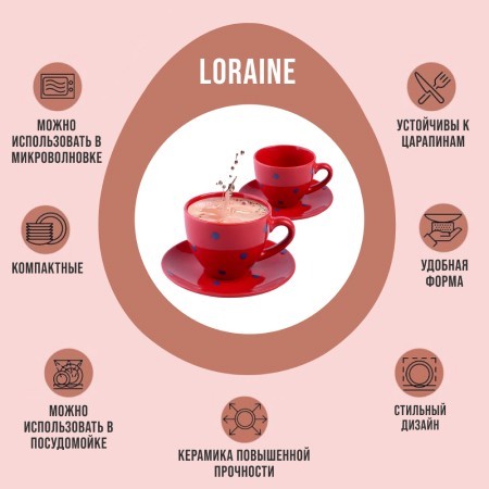 Чайный набор 4пр Loraine КРАСНЫЙ LR (30450-4) Чайный набор 4пр Loraine КРАСНЫЙ LR (30450-4)