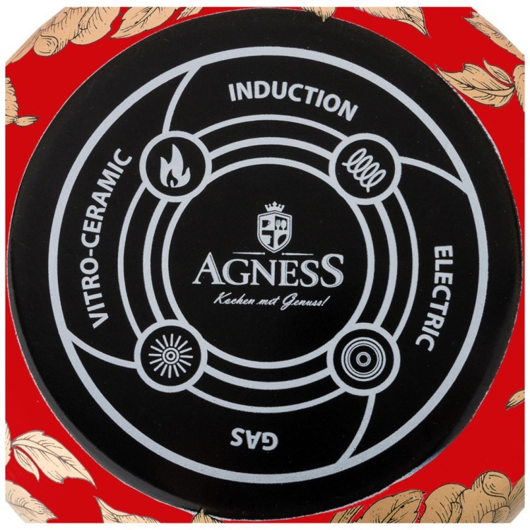 Чайник эмалированный agness, серия ренессанс 3,0л подходит для индукцион.плит Agness (950-151)