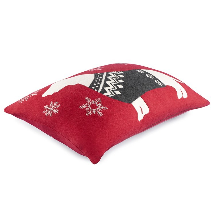 Подушка вязаная с новогодним рисунком fancy doggy из коллекции new year essential, 40х60 см (76787)