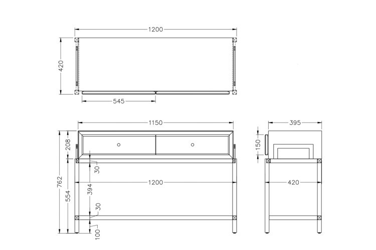 Консоль 2 ящика зеркало бронза/золото 120*42*76 см (TT-00013507) Консоль 2 ящика зеркало бронза/золото 120*42*76 см (TT-00013507)