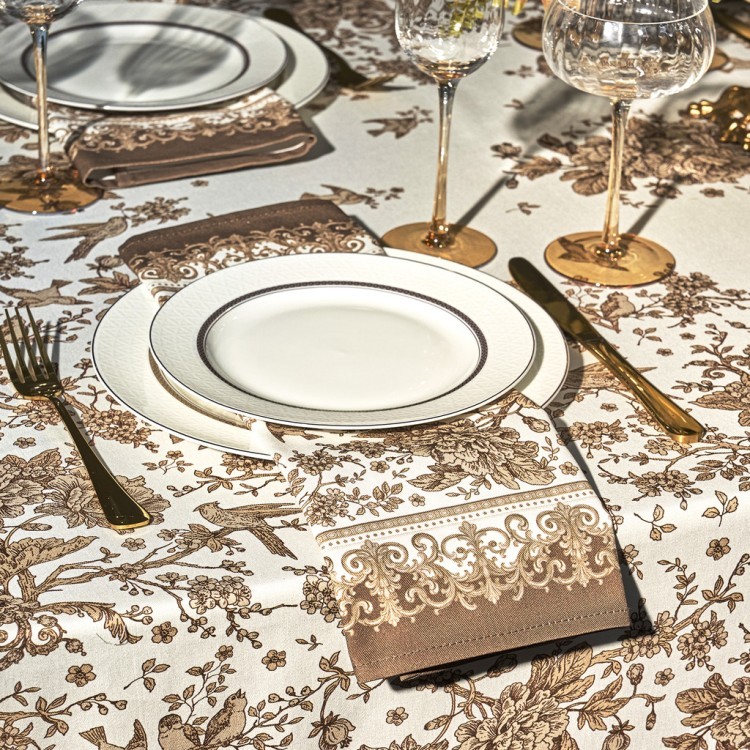 Набор салфеток из 2-х шт "royal garden",40х40см, 100% хлопок ,бежевый ,твил, (850-754-8) 