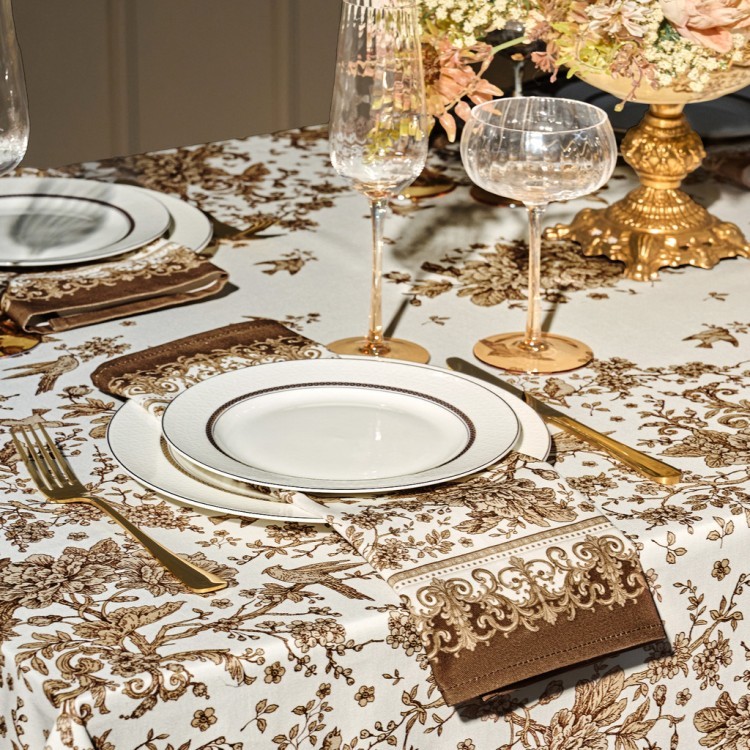 Набор салфеток из 2-х шт "royal garden",40х40см, 100% хлопок ,бежевый ,твил, (850-754-8) 