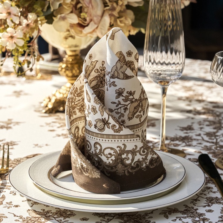 Набор салфеток из 2-х шт "royal garden",40х40см, 100% хлопок ,бежевый ,твил, (850-754-8) 