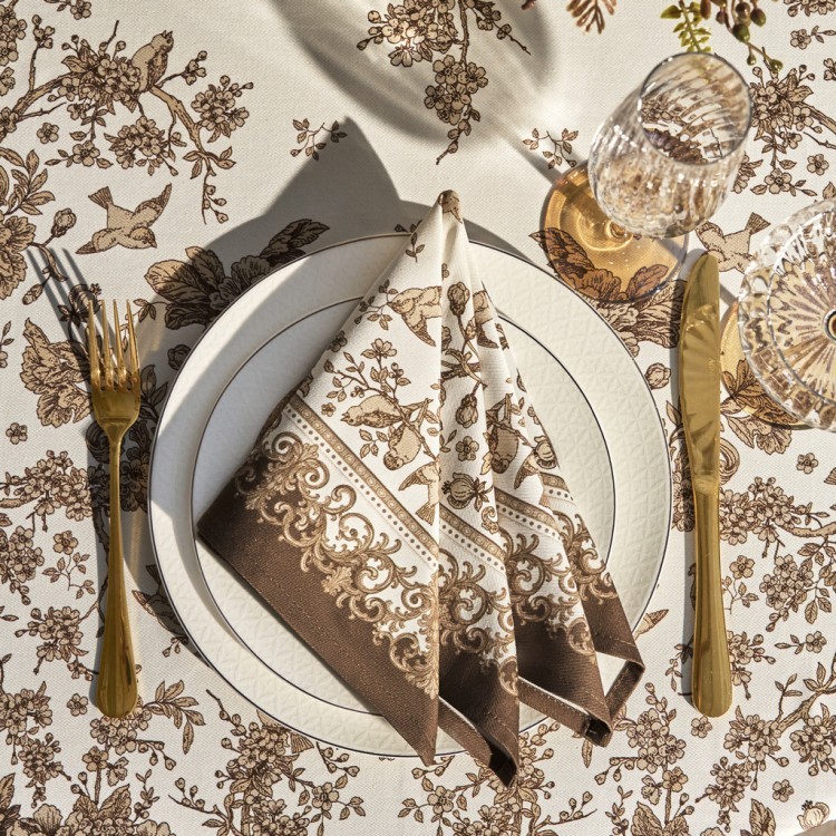 Набор салфеток из 2-х шт "royal garden",40х40см, 100% хлопок ,бежевый ,твил, (850-754-8) 