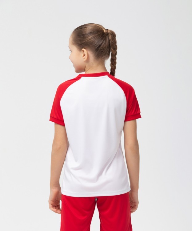 Футболка игровая JÖGEL CAMP Reglan Jersey, белый/красный, детский (702194)