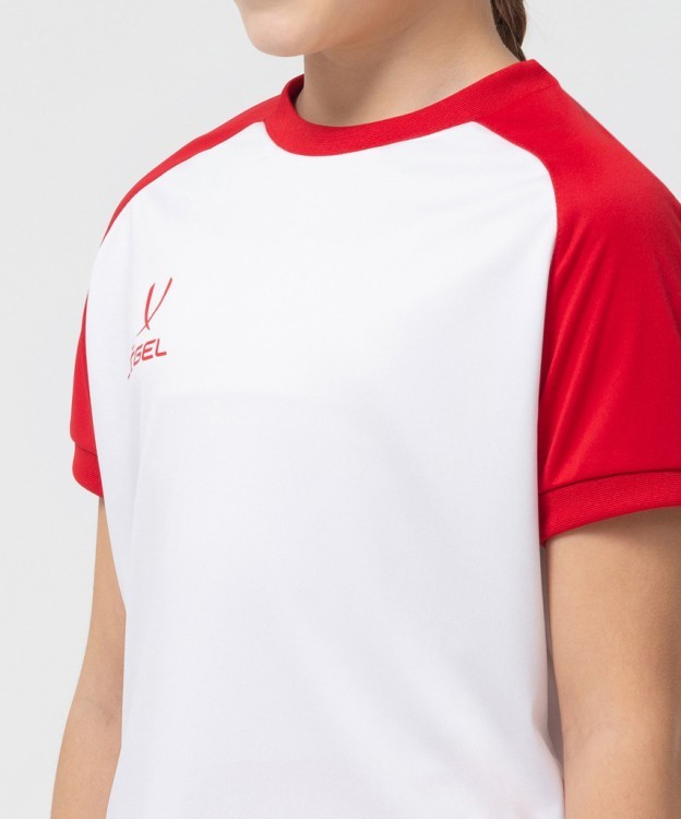 Футболка игровая JÖGEL CAMP Reglan Jersey, белый/красный, детский (702194)