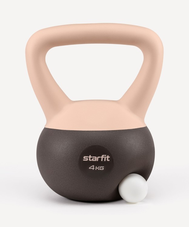БЕЗ УПАКОВКИ Гиря мягкая STARFIT DB-601, 4 кг, персиковый/серый (2127727) БЕЗ УПАКОВКИ Гиря мягкая STARFIT DB-601, 4 кг, персиковый/серый (2127727)