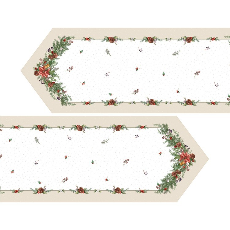 Дорожка на стол 45х300 cm  "celebration", цвет: бежевый, tm lefard, полиэстер 100% (986-001-32) 