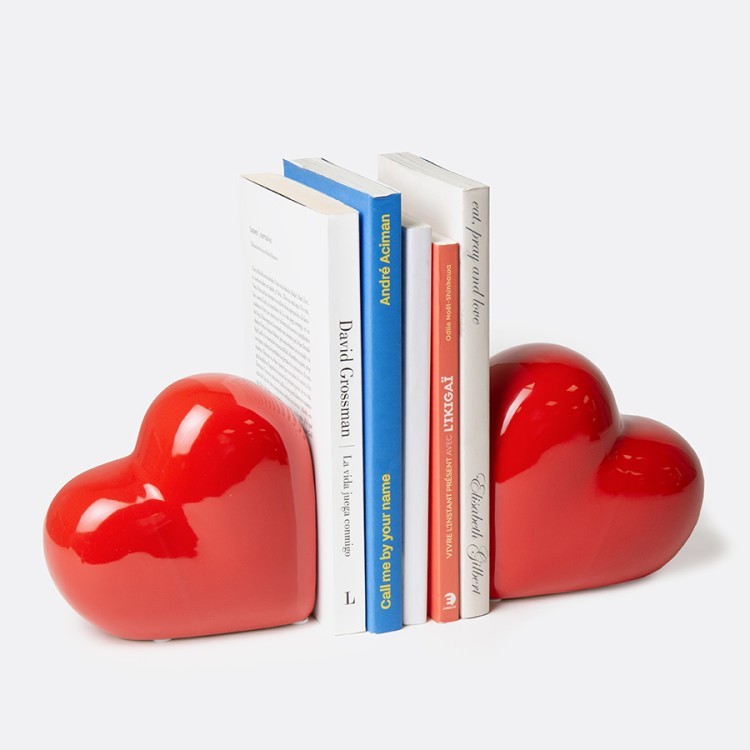 Держатель для книг love, 14х14 см, красный, 2 шт. (79931)