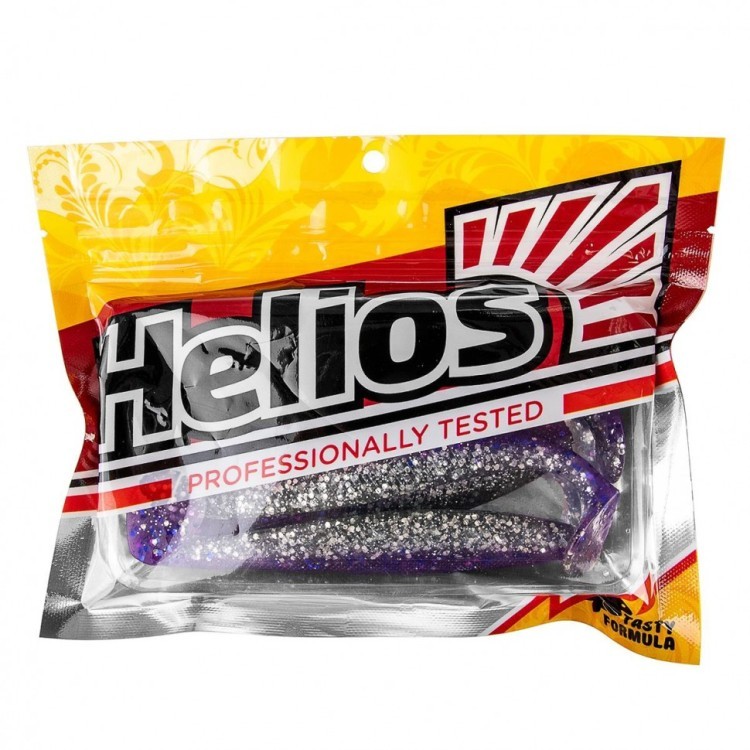 Виброхвост Helios Trofey 5.5"/14 см, цвет Silver Sparkles & Fio 4 шт HS-25-036 (77866)