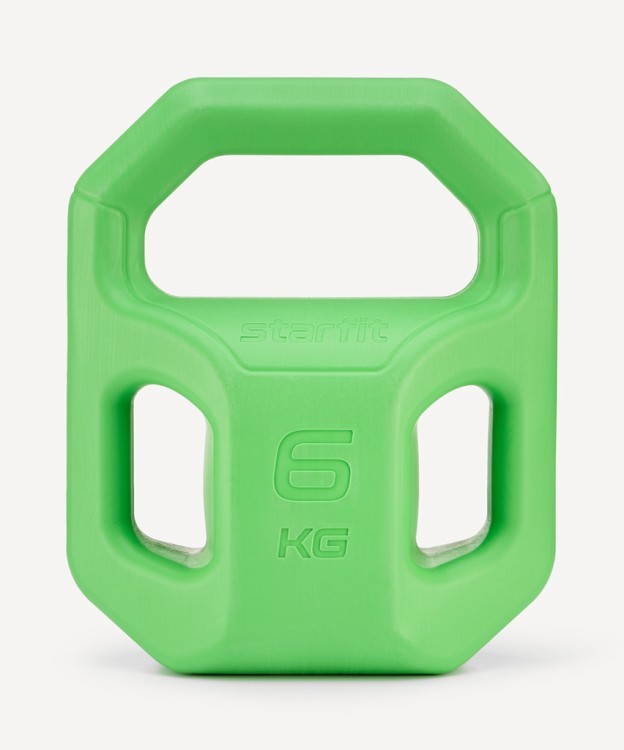 Гиря пластиковая Starfit DB-505, 6 кг, зеленый (2113752) Гиря пластиковая Starfit DB-505, 6 кг, зеленый (2113752)