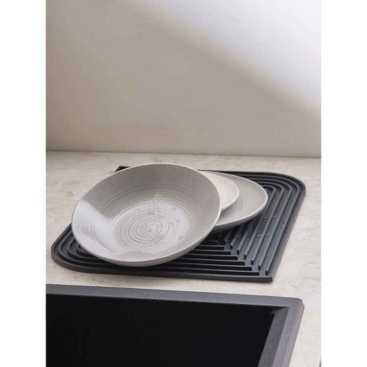 Коврик для сушки посуды dry flex, 34,6х44,6 см, темно-серый (77271)