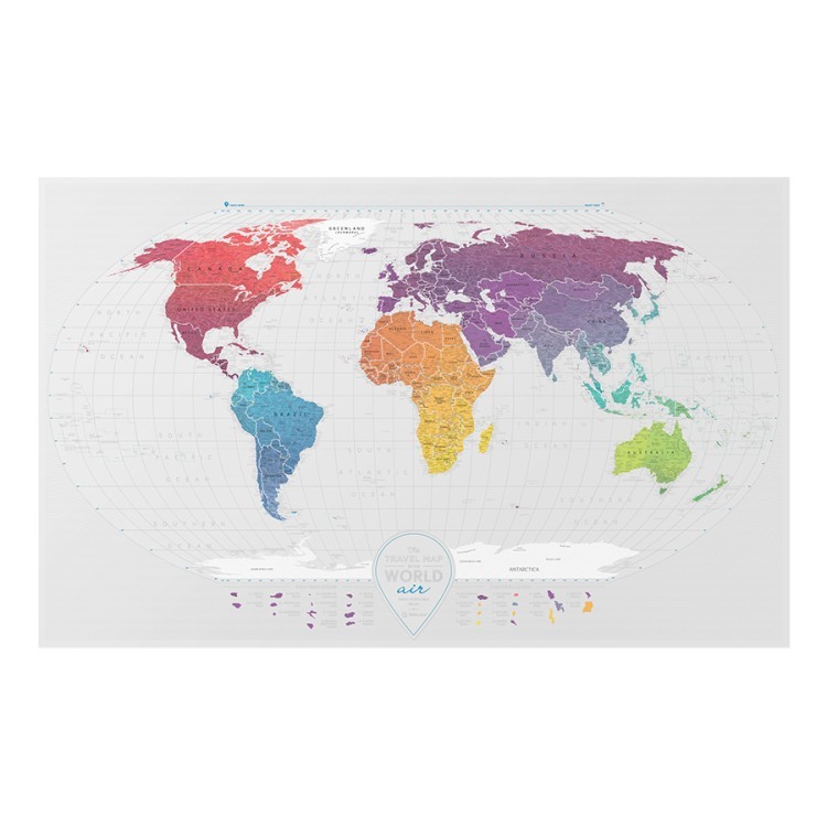 Карта travel map air world (58629)