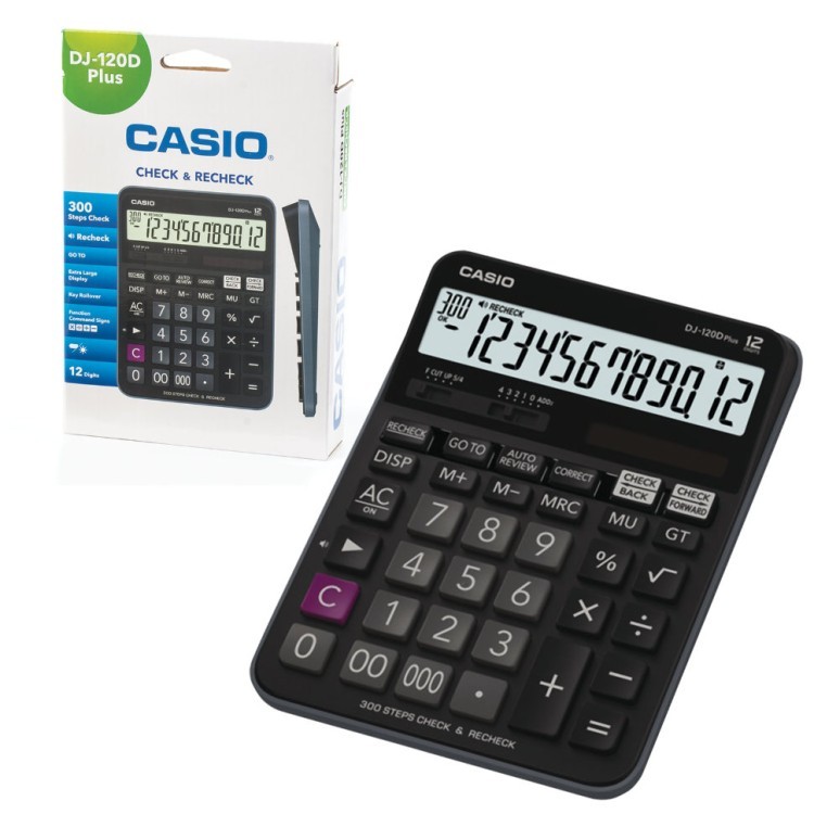 Калькулятор настольный Casio DJ-120DPLUS-W 12 разрядов 250385 (64928)