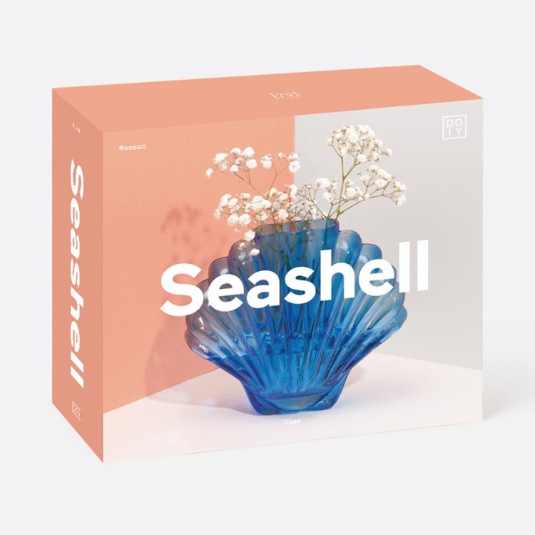 Ваза для цветов seashell, 18,5 см, голубая (78572) Ваза для цветов seashell, 18,5 см, голубая (78572)