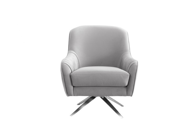 Кресло вращающееся велюр серый 75*83*92см (TT-00001760)