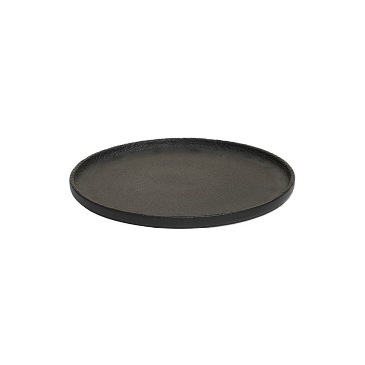 Тарелка L9422-ZINI, 24.5, каменная керамика, Black, ROOMERS TABLEWARE
