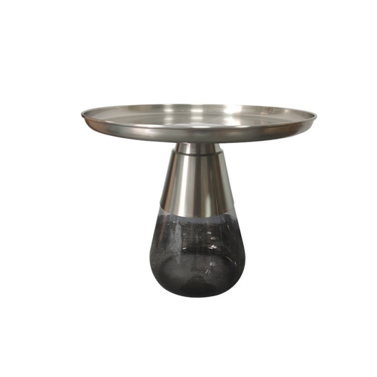 Столик кофейный dahl, D60х52 см, матовый хром/серый (74249)