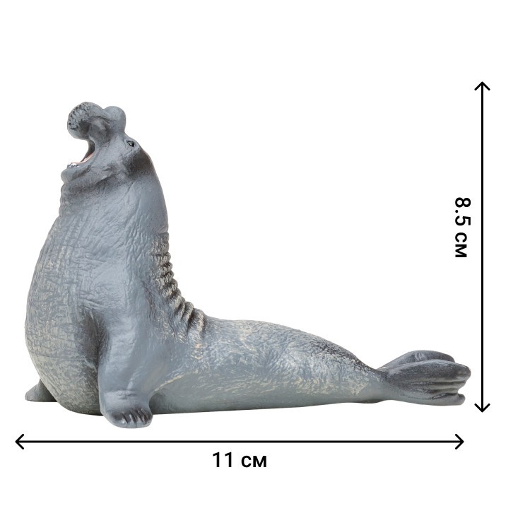 Фигурки игрушки серии "Мир морских животных": Кашалот, морская черепаха, дельфин, осьминог, морской слон, дайвер (набор из 5 фигурок животных и 1 чел (ММ203-025)