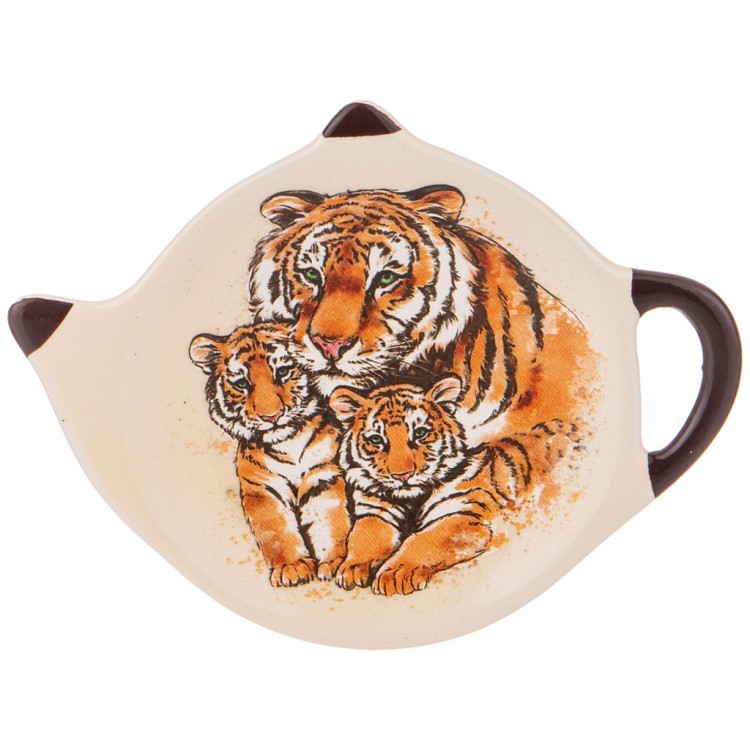 Подставка под чайные пакетики "tiger amour" 12*8,5*1,5 см. Agness (358-1813)