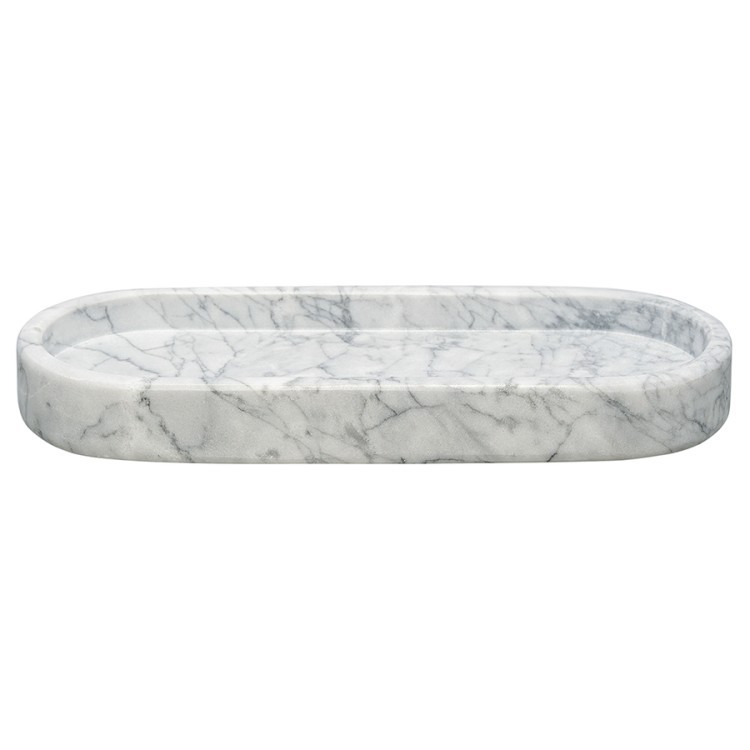 Поднос marm, 25х10 см, белый мрамор (75921)