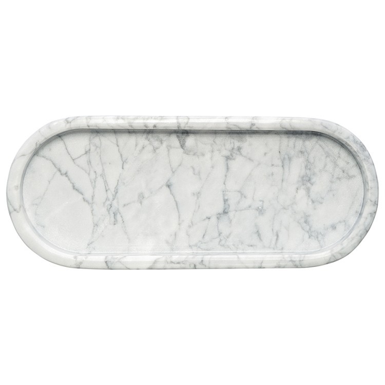 Поднос marm, 25х10 см, белый мрамор (75921)