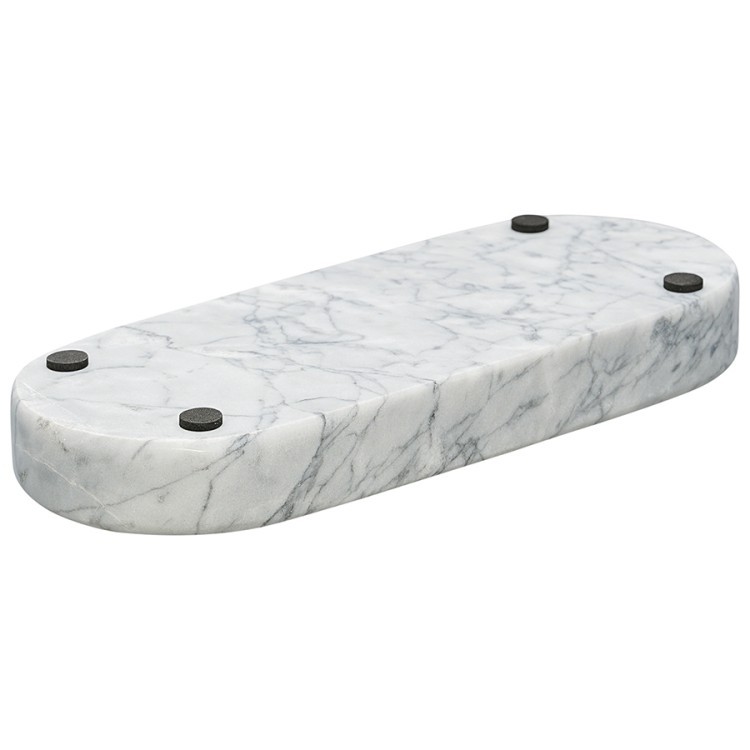 Поднос marm, 25х10 см, белый мрамор (75921)