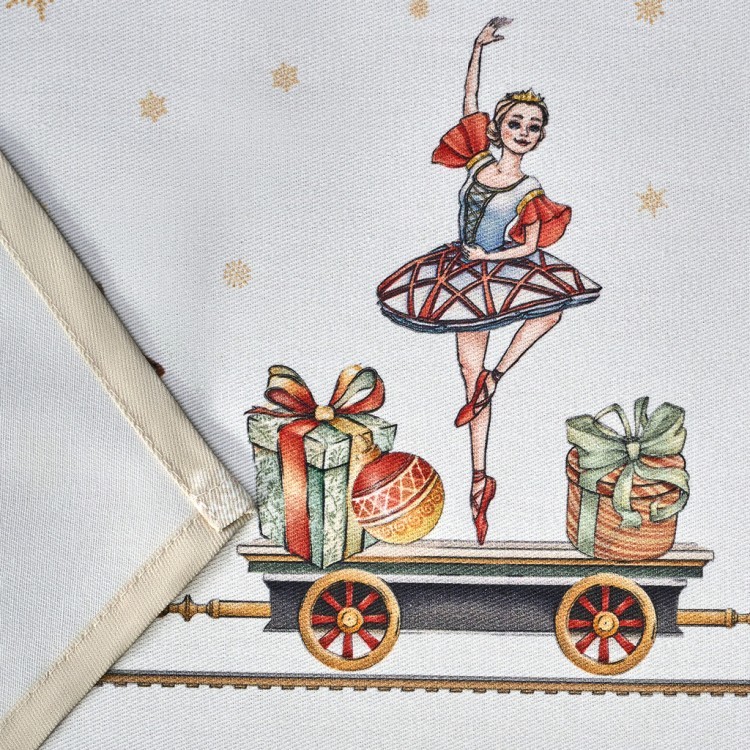 Дорожка на стол "щелкунчик", 45х145см, бежевый, 100% хлопок,твил Lefard (850-757-3)