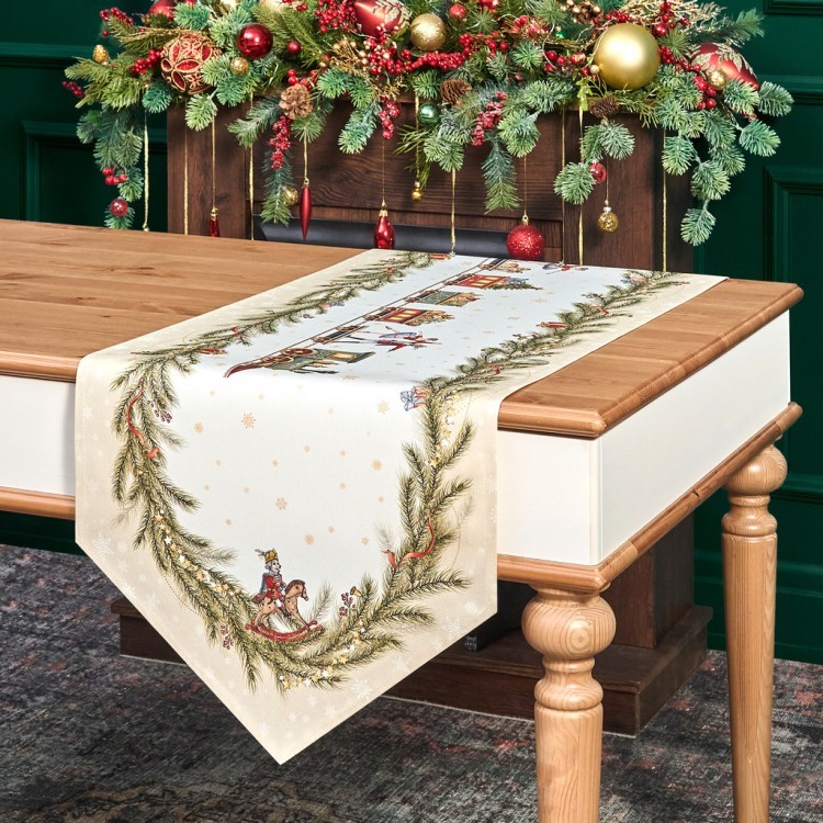 Дорожка на стол "щелкунчик", 45х145см, бежевый, 100% хлопок,твил Lefard (850-757-3)