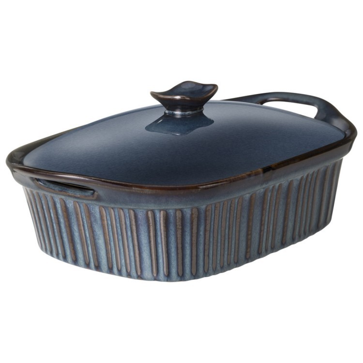 Форма для запекания с крышкой reactive blue 33*23*9,5/13 см 2000 мл Agness (780-146)