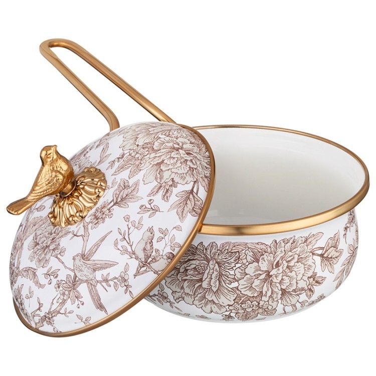 Набор посуды lefard серия royal garden 6пр: кастрюли 2,1л+2,8л (16+18см) и ковш 0,9л (14 см) Lefard (950-779)