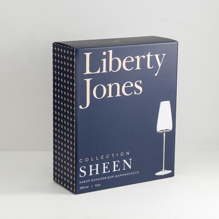 Набор бокалов для шампанского sheen, 240 мл, 4 шт. (74749)
