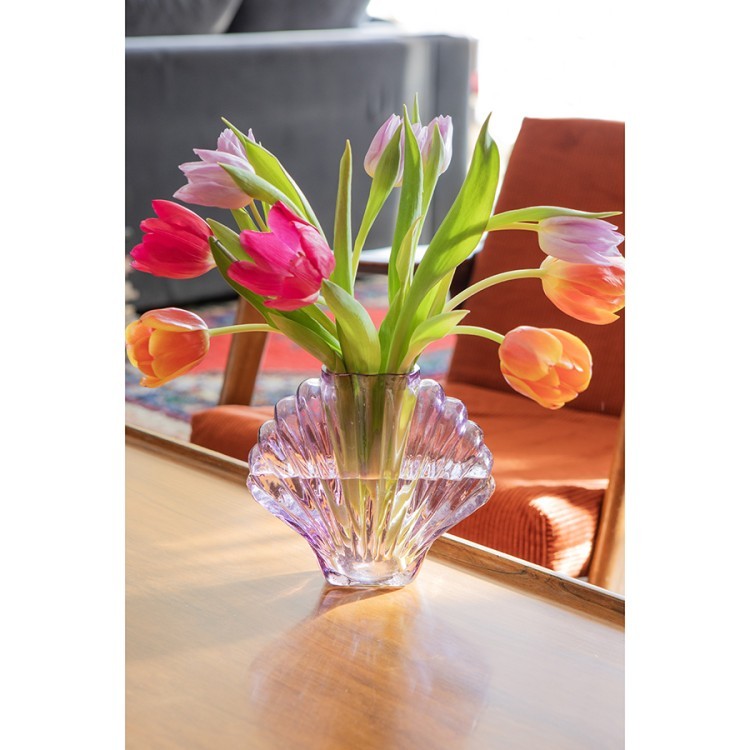 Ваза для цветов seashell, 18,5 см, лиловая (78574) Ваза для цветов seashell, 18,5 см, лиловая (78574)