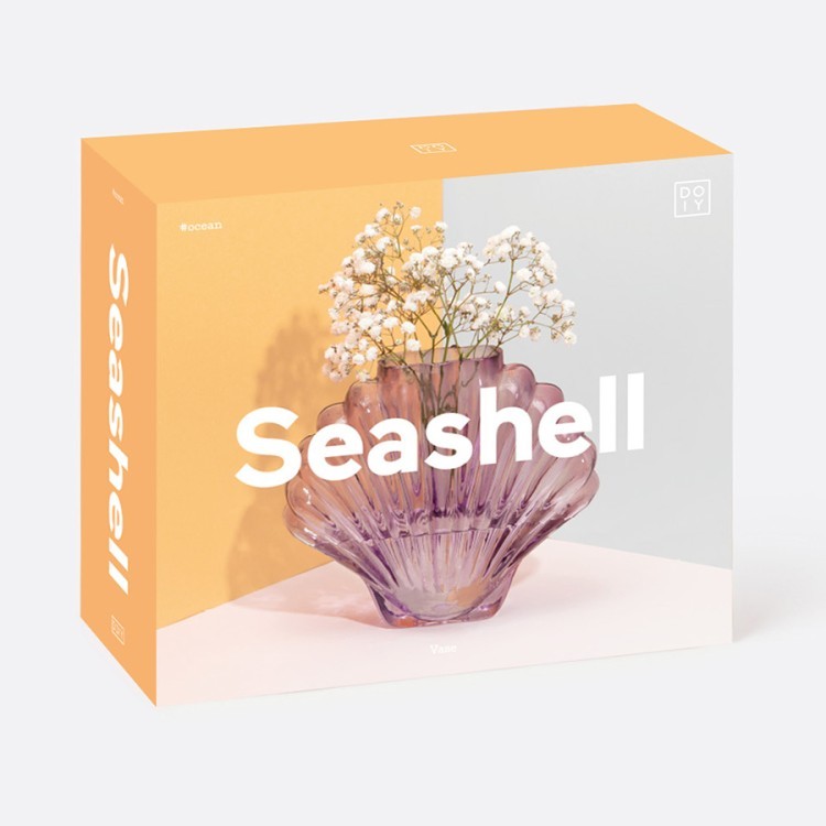 Ваза для цветов seashell, 18,5 см, лиловая (78574) Ваза для цветов seashell, 18,5 см, лиловая (78574)