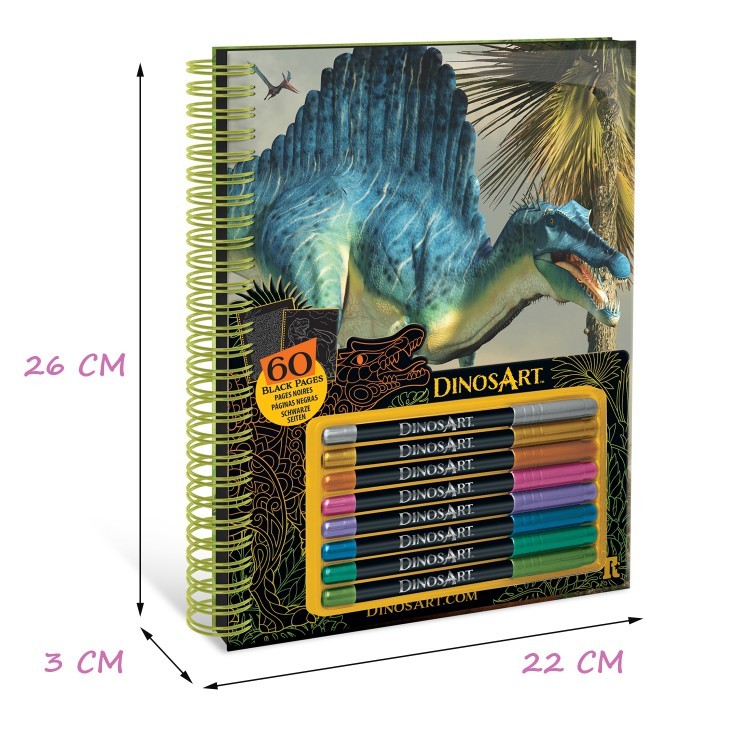 Серия Dino: Раскраска (60 черных скетч страниц, 8 гелеевых ручек) (15205_NSDA) Серия Dino: Раскраска (60 черных скетч страниц, 8 гелеевых ручек) (15205_NSDA)
