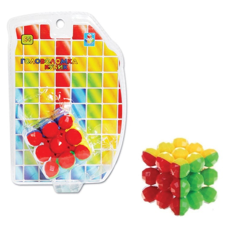 Головоломка 1TOY Кубик 3D 6 см Т57366 (2) (65598)
