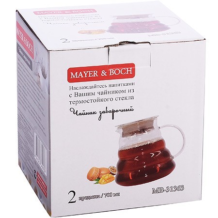 Заварочный чайник 700мл стекло Mayer&Boch (x24) (31363)