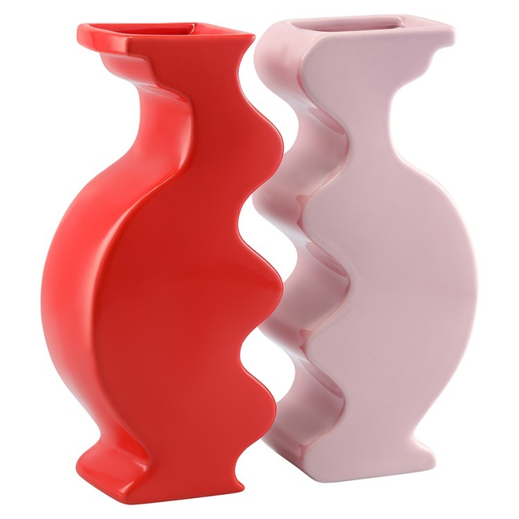 Набор из 2-х ваз love puzzle, 25 см, красная/розовая (79168)