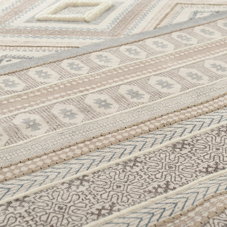 Ковер из хлопка, шерсти и джута с геометрическим орнаментом из коллекции ethnic, 120х180 см (69450)