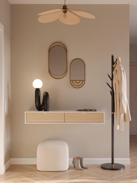 Зеркало настенное nomh, 26х51 см, золотое (78197)