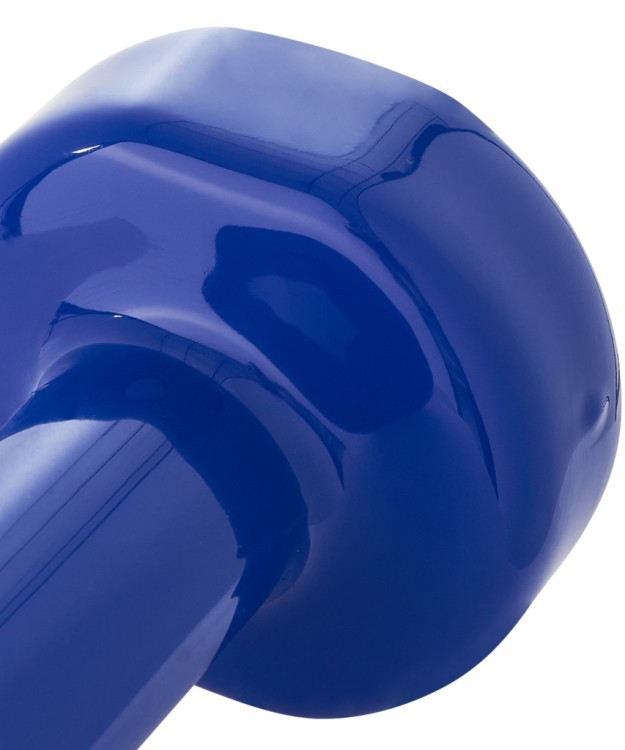 БЕЗ УПАКОВКИ Гантель виниловая DB-101 5 кг, темно-синий (2100364)