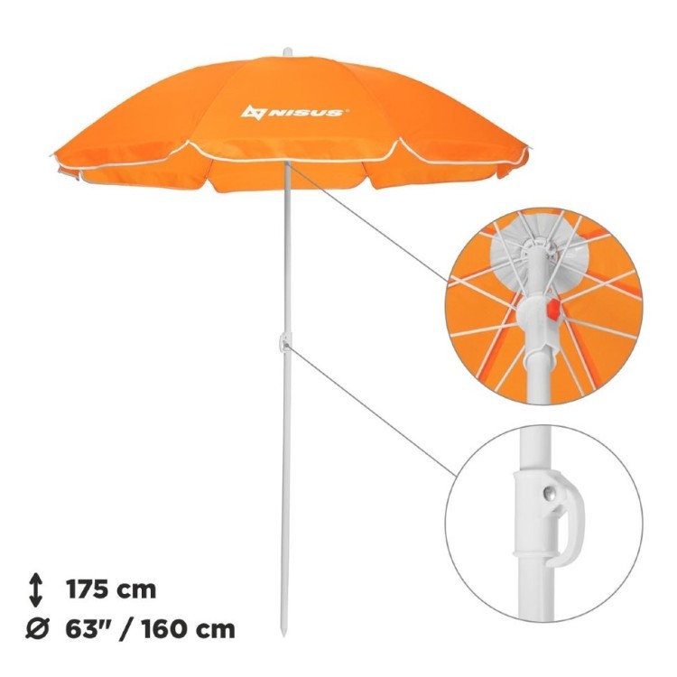 Зонт пляжный Nisus N-160 160 см (72411)
