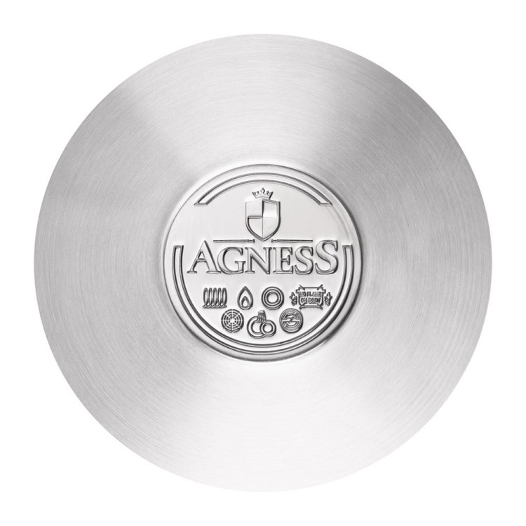 Сковорода agness professional 26*6 см, 3,1 л высококачественная нерж сталь 18/10 индукционное дно Agness (914-319)