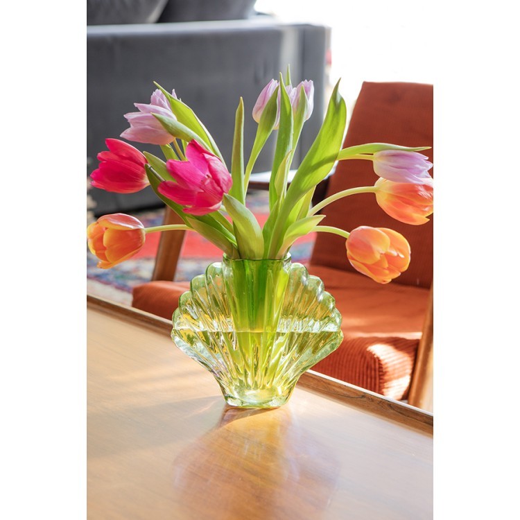 Ваза для цветов seashell, 18,5 см, зеленая (78573) Ваза для цветов seashell, 18,5 см, зеленая (78573)