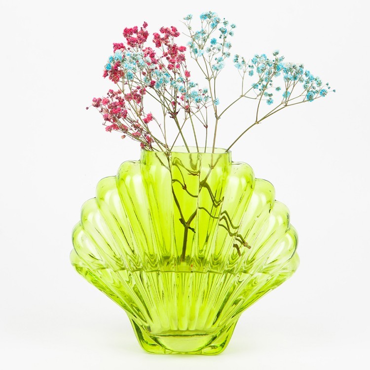 Ваза для цветов seashell, 18,5 см, зеленая (78573) Ваза для цветов seashell, 18,5 см, зеленая (78573)