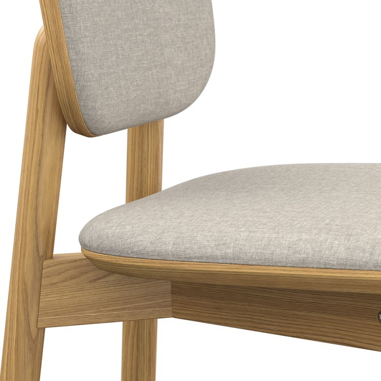 Стул полубарный с обивкой saga, рогожка, бежевый (76419)