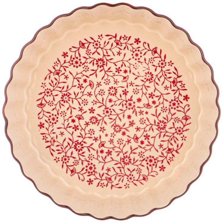 Форма для выпечки agness круглая красная 2300 мл 28*28*6 см Agness (777-100)