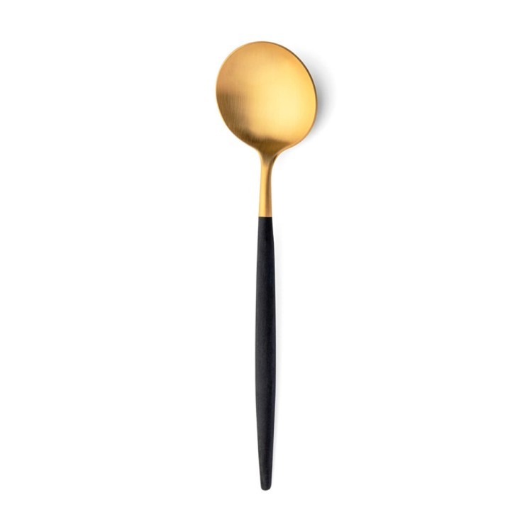 Ложка столовая GO.05GB, нержавеющая сталь 18/10, matte gold/black, CUTIPOL