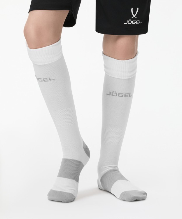 Гетры футбольные JÖGEL CAMP BASIC SOCKS 00, белый/серый/серый (2129125)