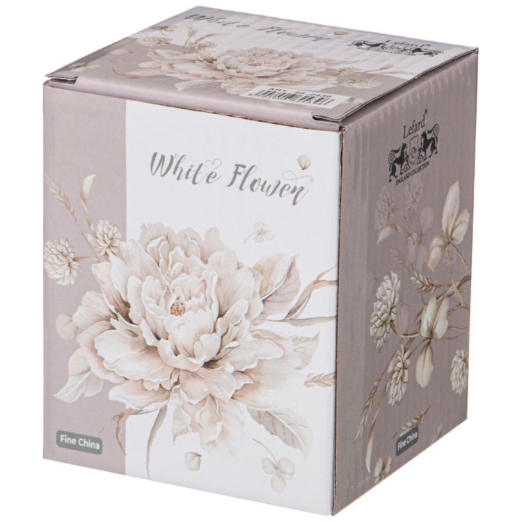 Подставка под чайные ложки lefard "белый цветок" 9 см серая Lefard (86-2439)